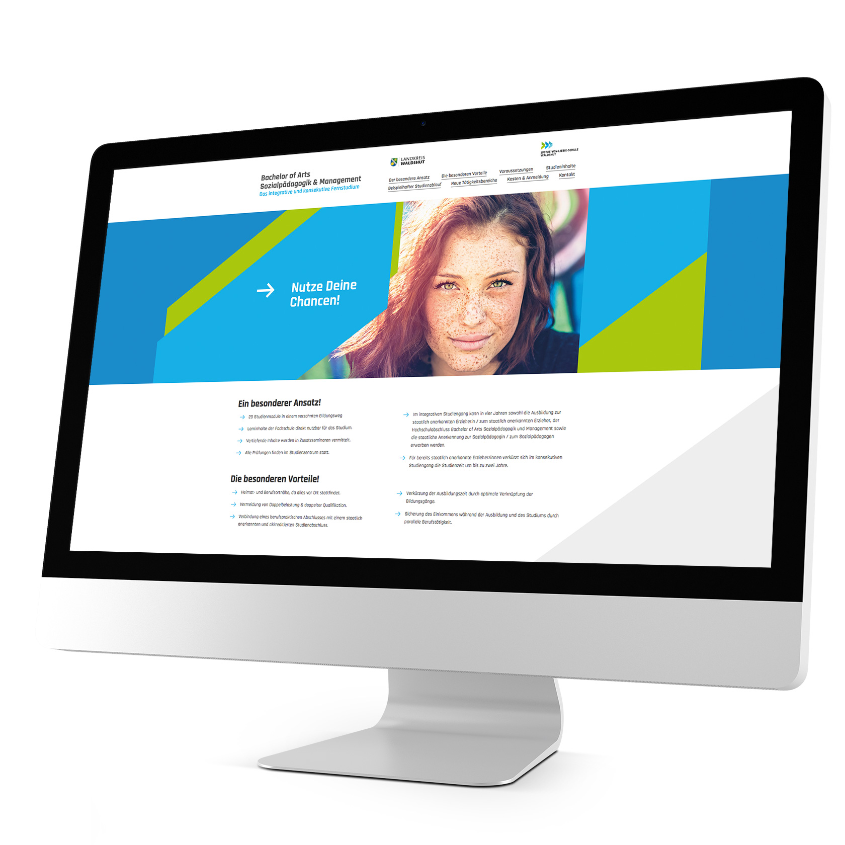 Internetauftritt Sozialpädagogik Management Studium