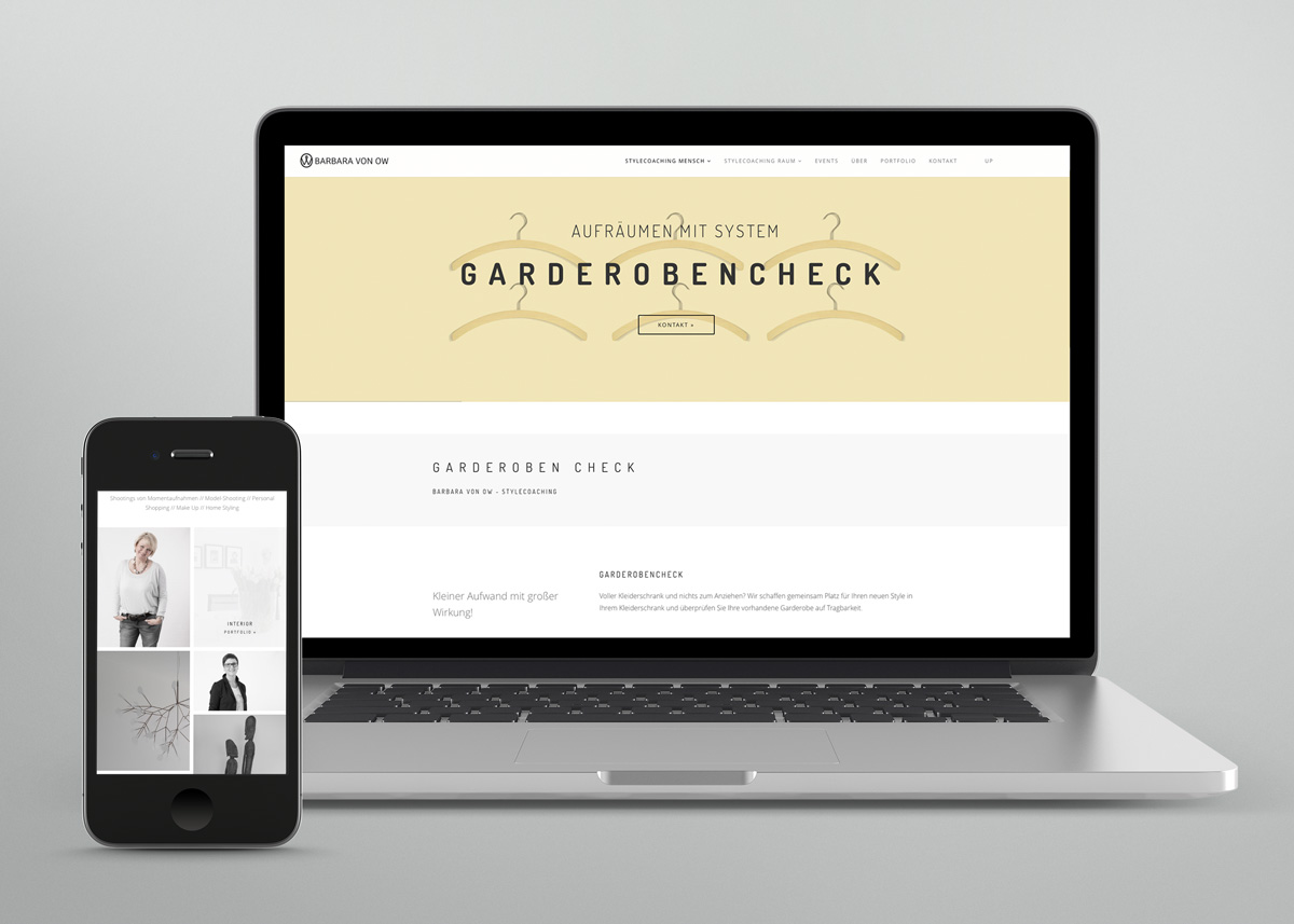 Gestaltung Internetauftritt Barbara von Ow Stylecoach