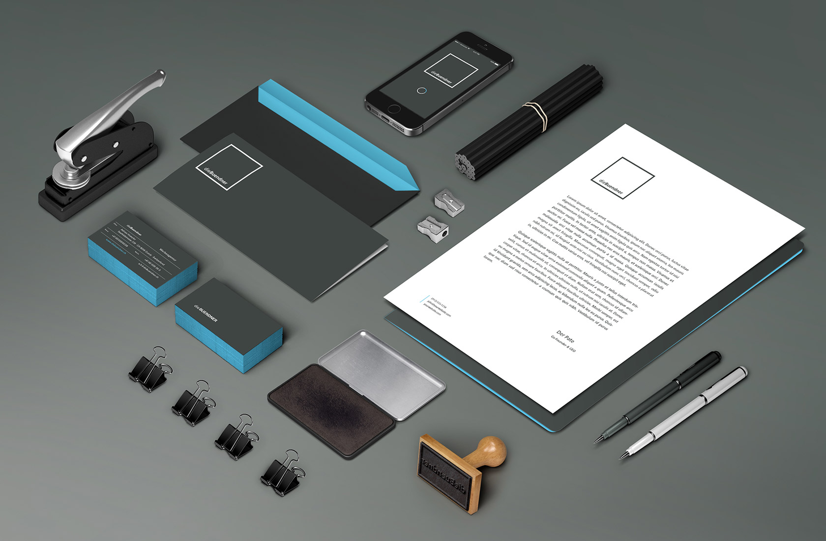 diebuendner Briefpapier visitenkarten