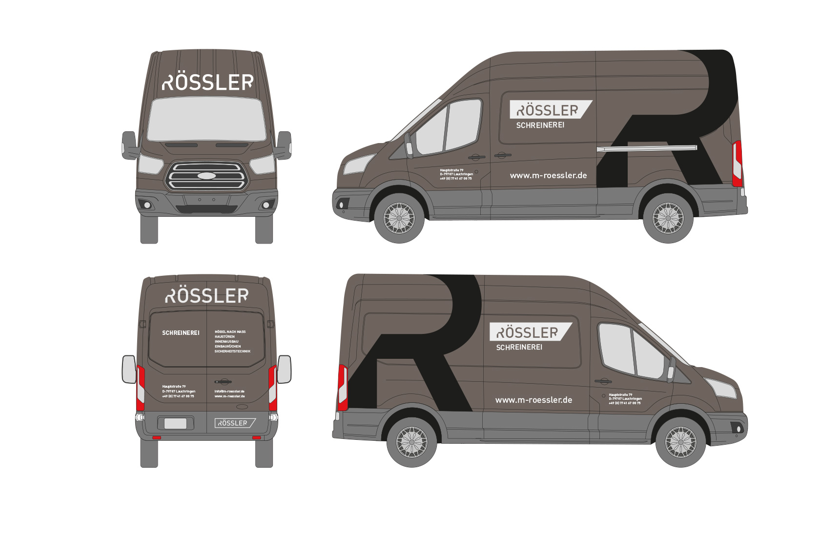 Fahrzeugbeschriftung Schreinerei Rössler