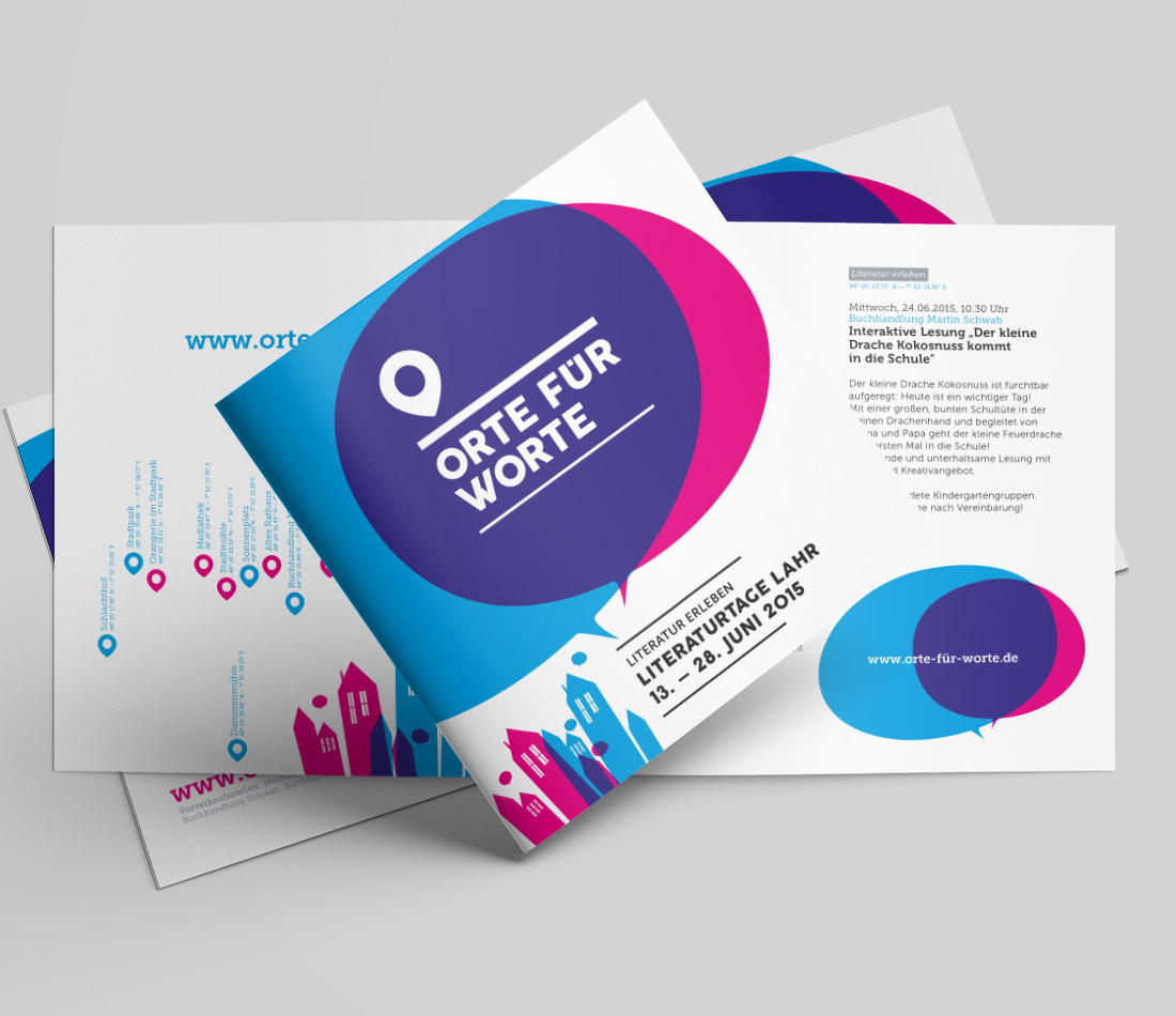 Magazingestaltung Orte für Worte