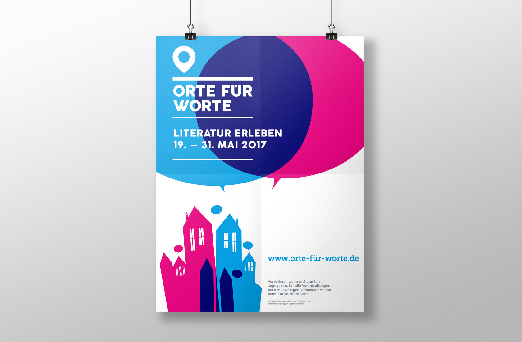Literatur erleben Plakat Orte für Worte