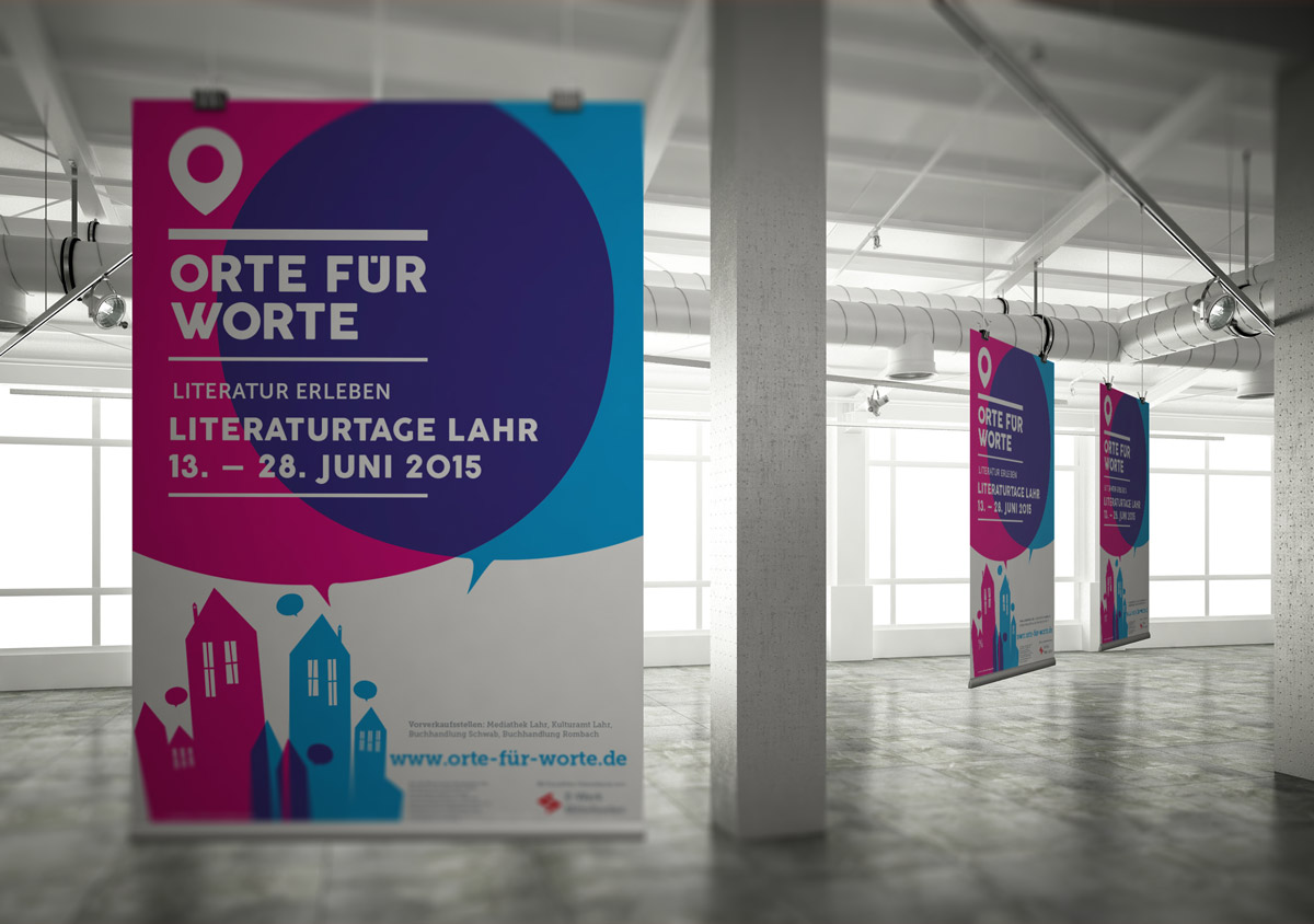Plakatdesign Orte für Worte