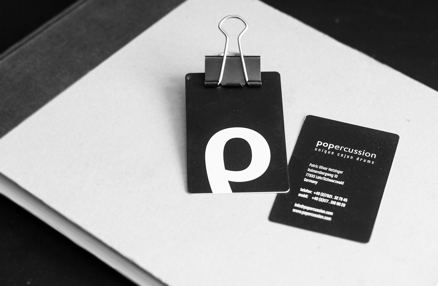 Visitenkarten Design für popercussion