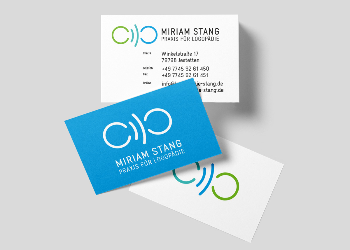 Visitenkarten Praxis für Logopädie Miriam Stang