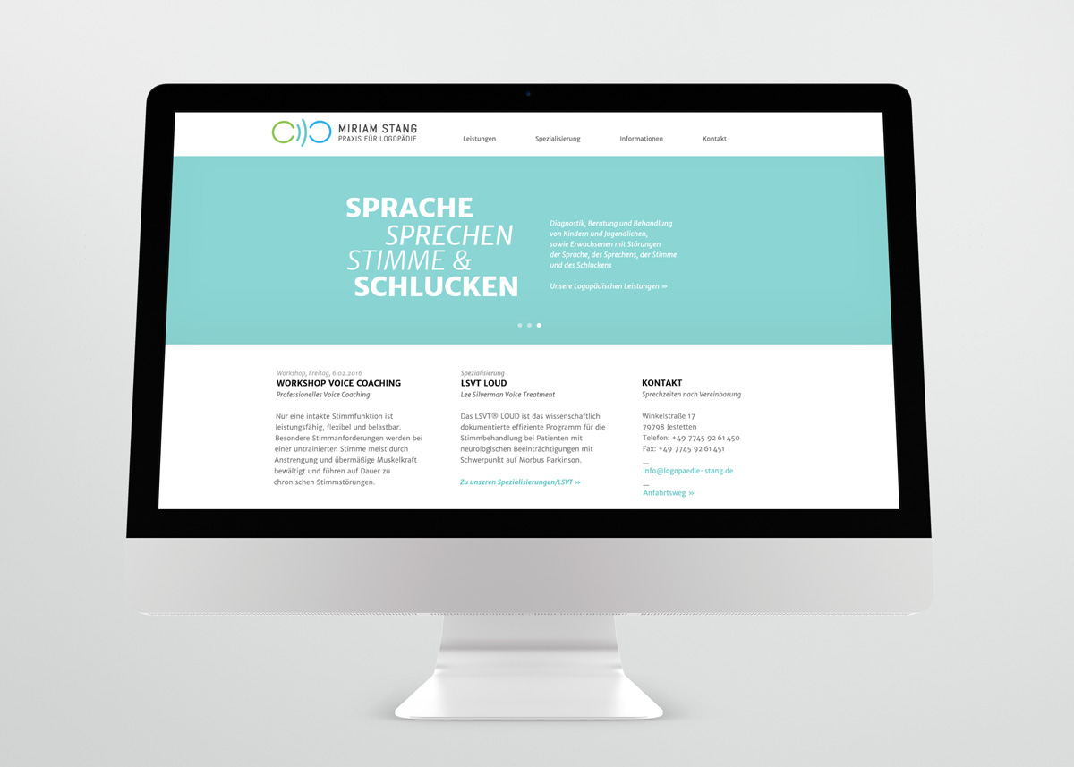 Webdesign Praxis für Logopädie Miriam Stang