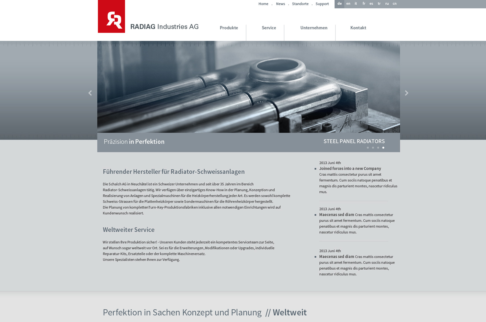 Radiag Industries Screendesign	