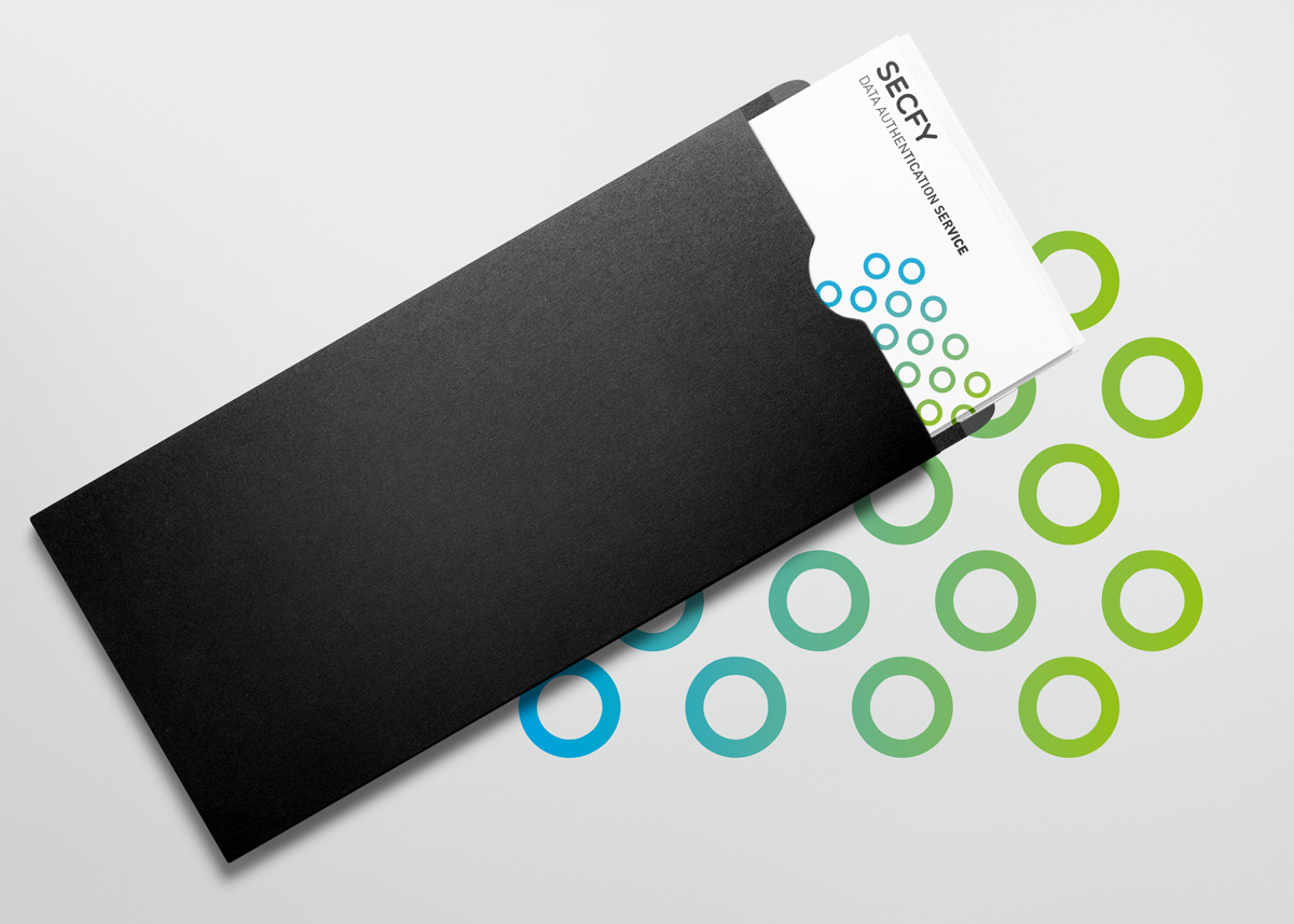 Secfy Data Authentification System Visitenkarten