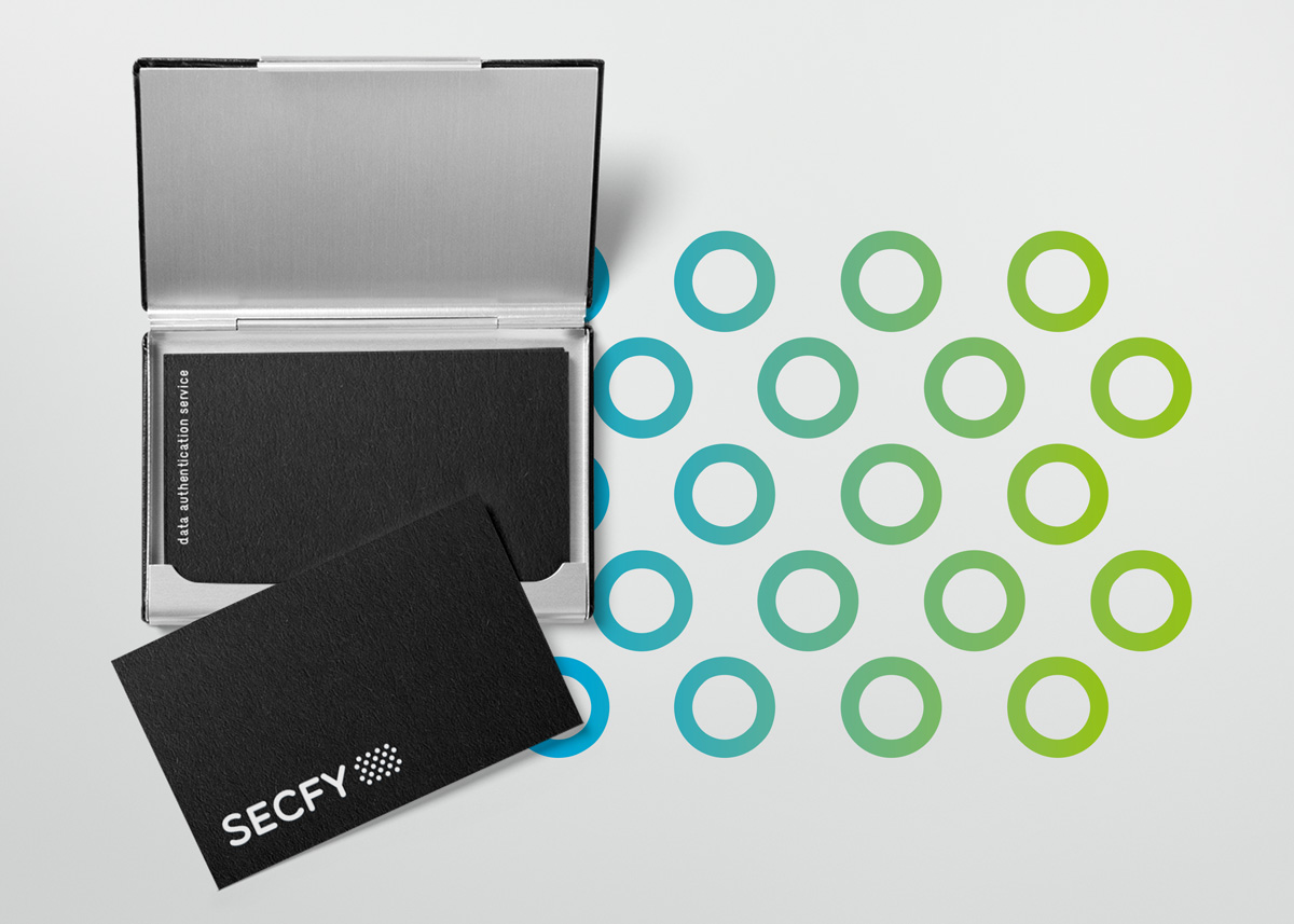 Secfy Data Authentification System Visitenkarten