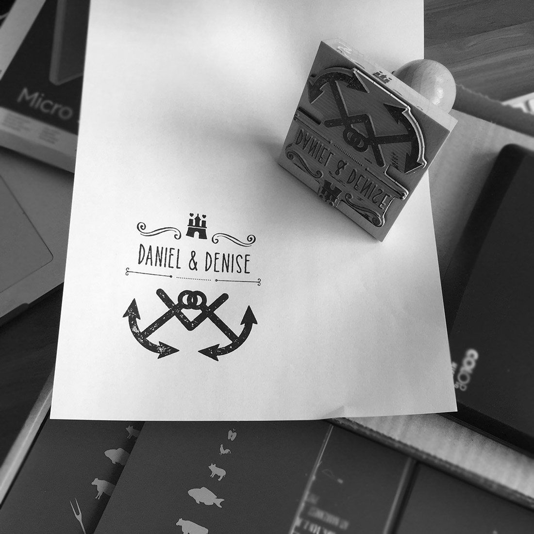 Stempel Gestaltung und Test