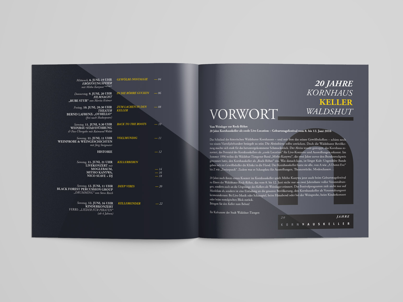 Grafikdesign Broschüre Kultur