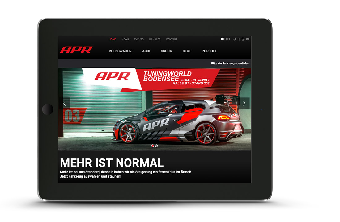 APR Deutschland responsive Webdesign Online Shop