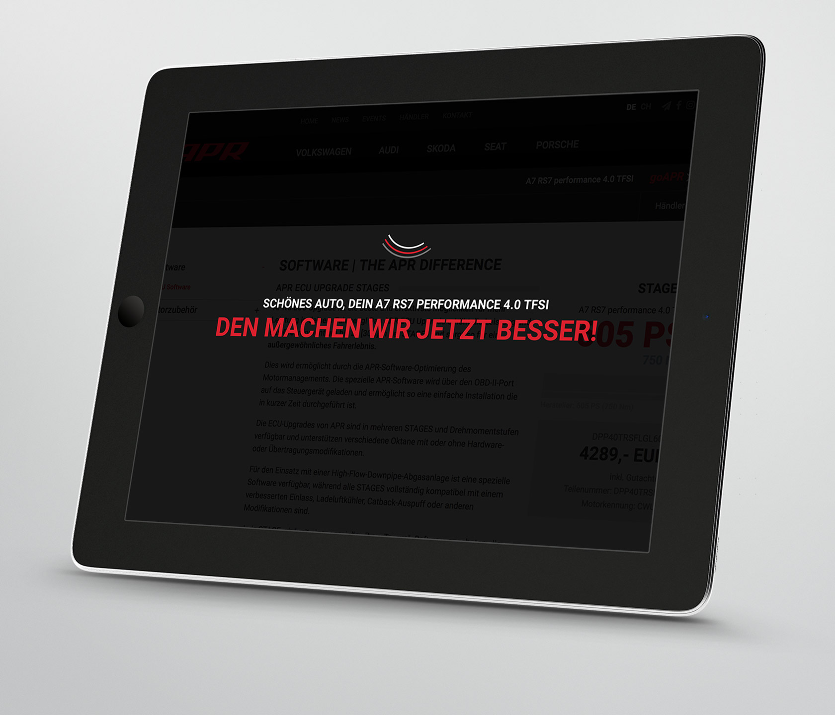 APR Deutschland responsive Website Design
