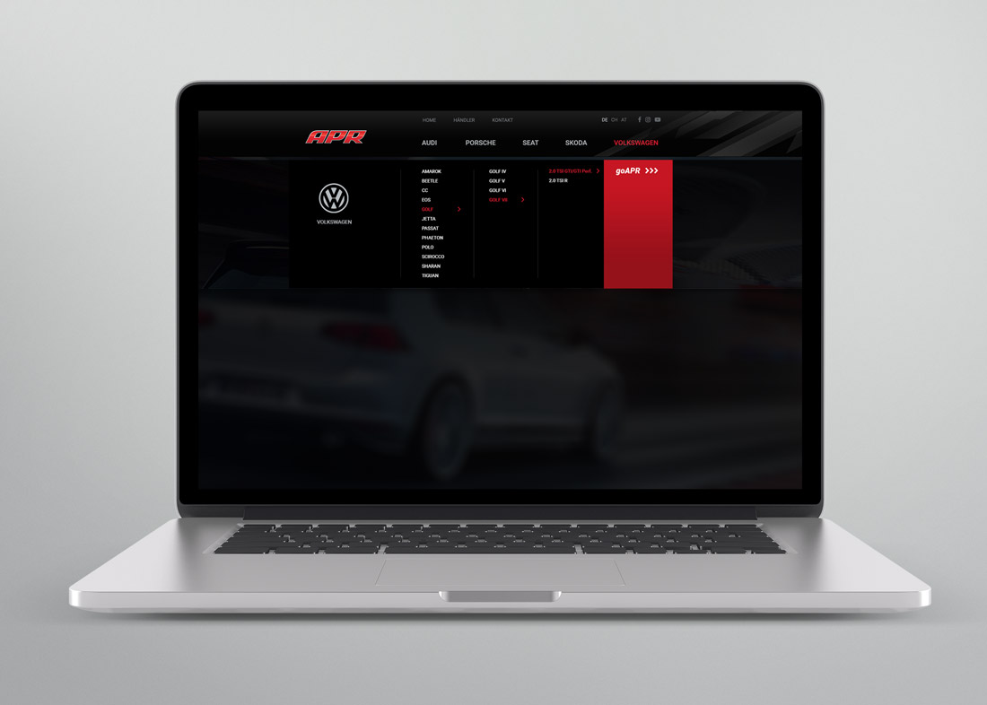 APR Deutschland Webdesign Screendesign