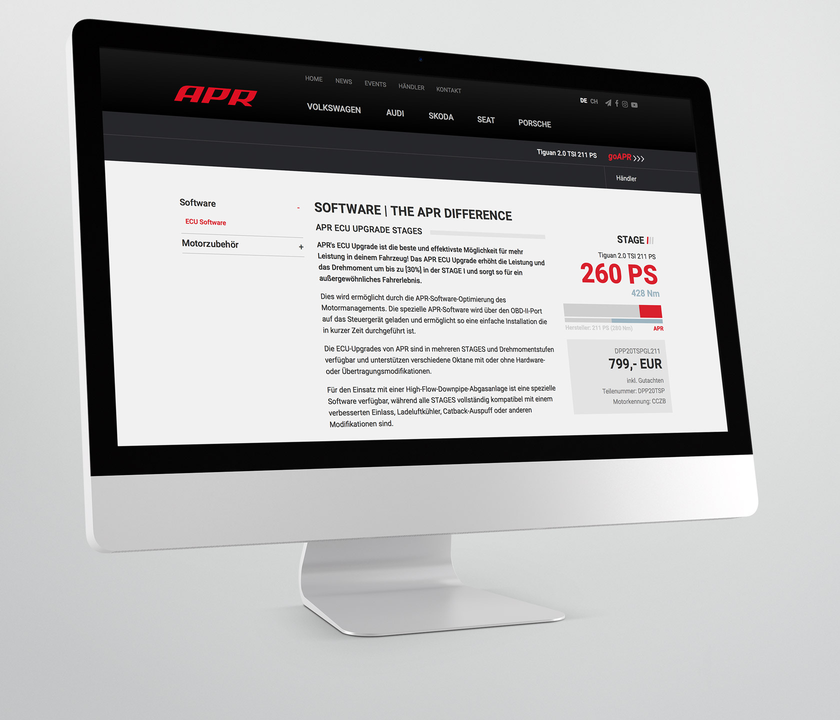 APR Deutschland responsive Website Design