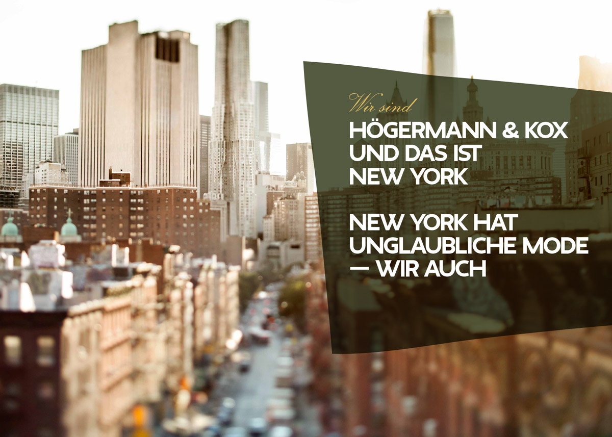 Printkampagne New York Högermann & Kox